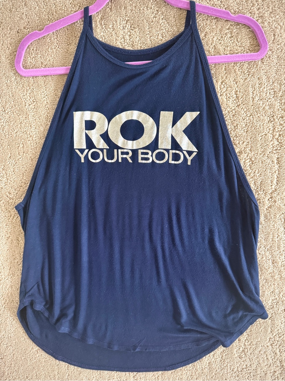 Strut This Rock Your Body Tank One Size Navy BodyRock USA Modal